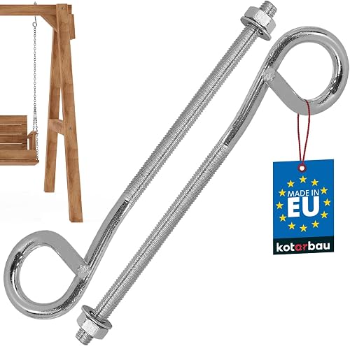 KOTARBAU® Juego de 2 Ganchos para Columpios - Ganchos de Tornillo - M8 170 mm - 