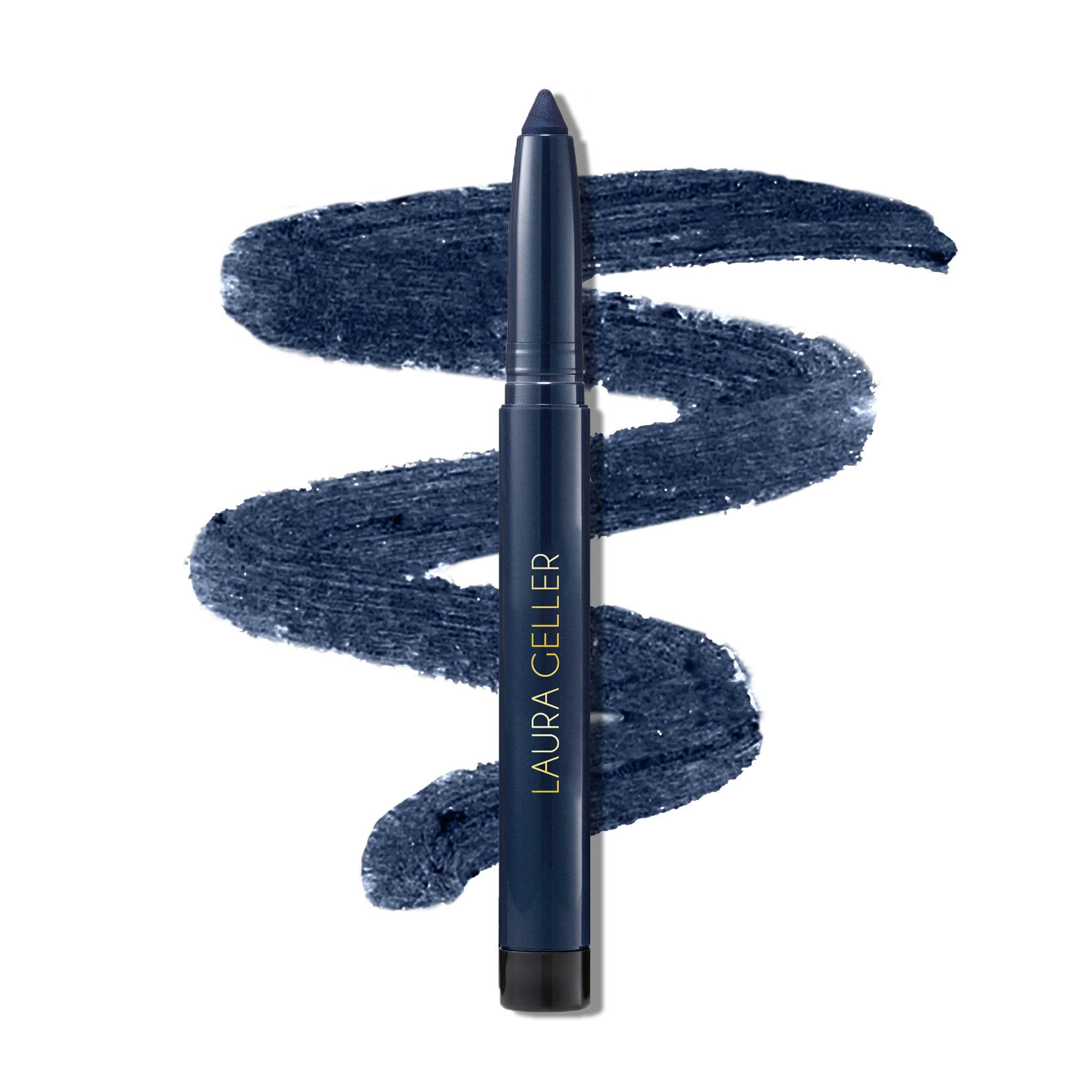 LAURA GELLER NEW YORK Longwear Kohl Kajal Eyeliner Pencil (Denim Kohl) Hydrating & Vibrant Eyeliner Pencil With Built in Sharpener for Expert Precision Glides On Effortlessly