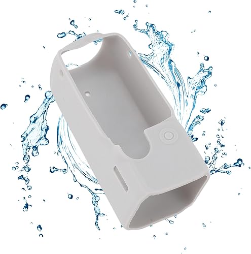 Miniatura 2 de Funda de silicona para cámara Osmo 3, antiarañazos, suave, ligera, con protector de lente, accesorios para cámara de acción de mano (gris claro)