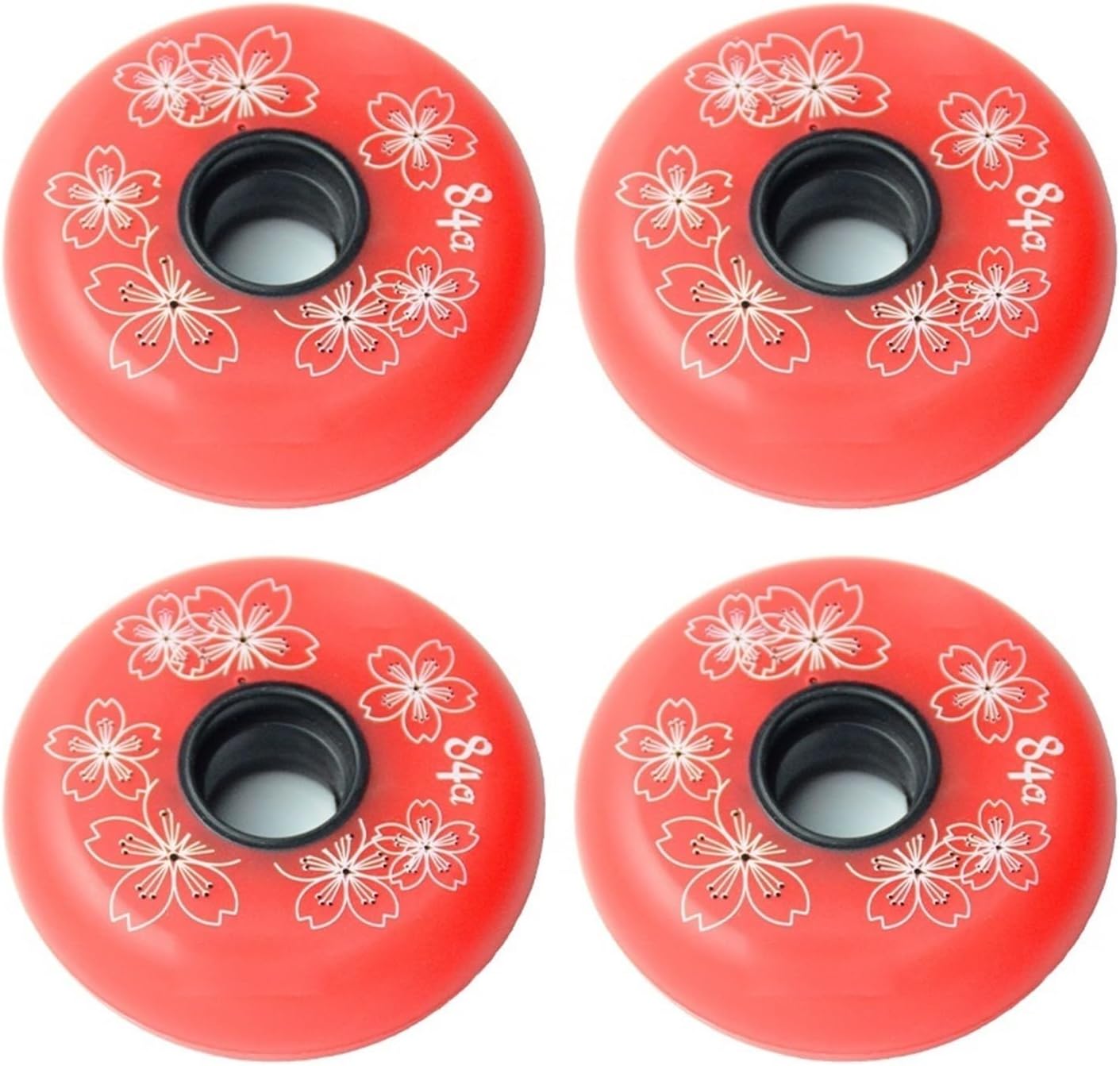 Roller Skate Wheels 4 Pieces Roller Skates Wheel Frosted Surface Large Bearing Capacity Strong Friction Acceleration Design Caster Board for 72(76)