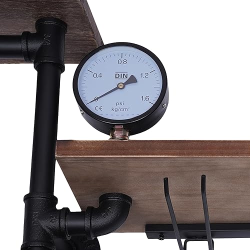 Miniatura 5 de mignonnememe Estantes flotantes, estantes industriales de tubería, estantes de pared de 4 niveles, estante de almacenamiento, soporte para artículos