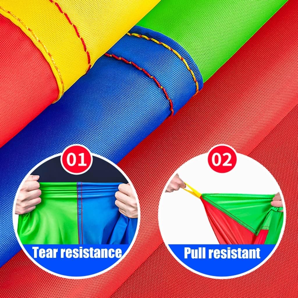 Play Parachute Parachute Toy with Storage Bag, Oxford Cloth Parachute Game, and Easy to Clean Parachute Parachute(2m/6.5ft)