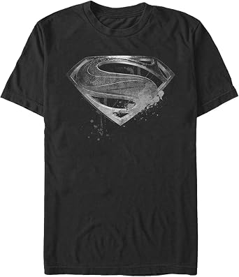 Mens Zack Snyder Justice League Superman Silver Logo T-Shirt