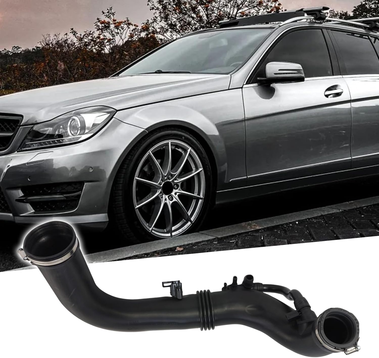 2710901929 Radiator Hose, Suitable 2009-2016 For Mercedes Benz C200,C180,E200,E260,SLK200, Replace V304407 T477555 501187 P773644 230180 77555 12183359 2388094 ANTK1270 34833
