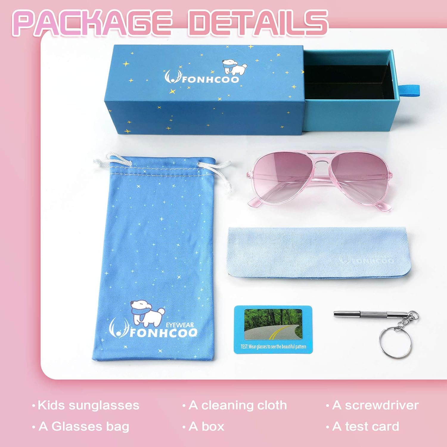 FONHCOO Kids Polarized Sunglasses for Girls Boys Aviator Toddler Sunglasses with Flexible Frame, UV400 Protection, Age 5-12 - Image 7