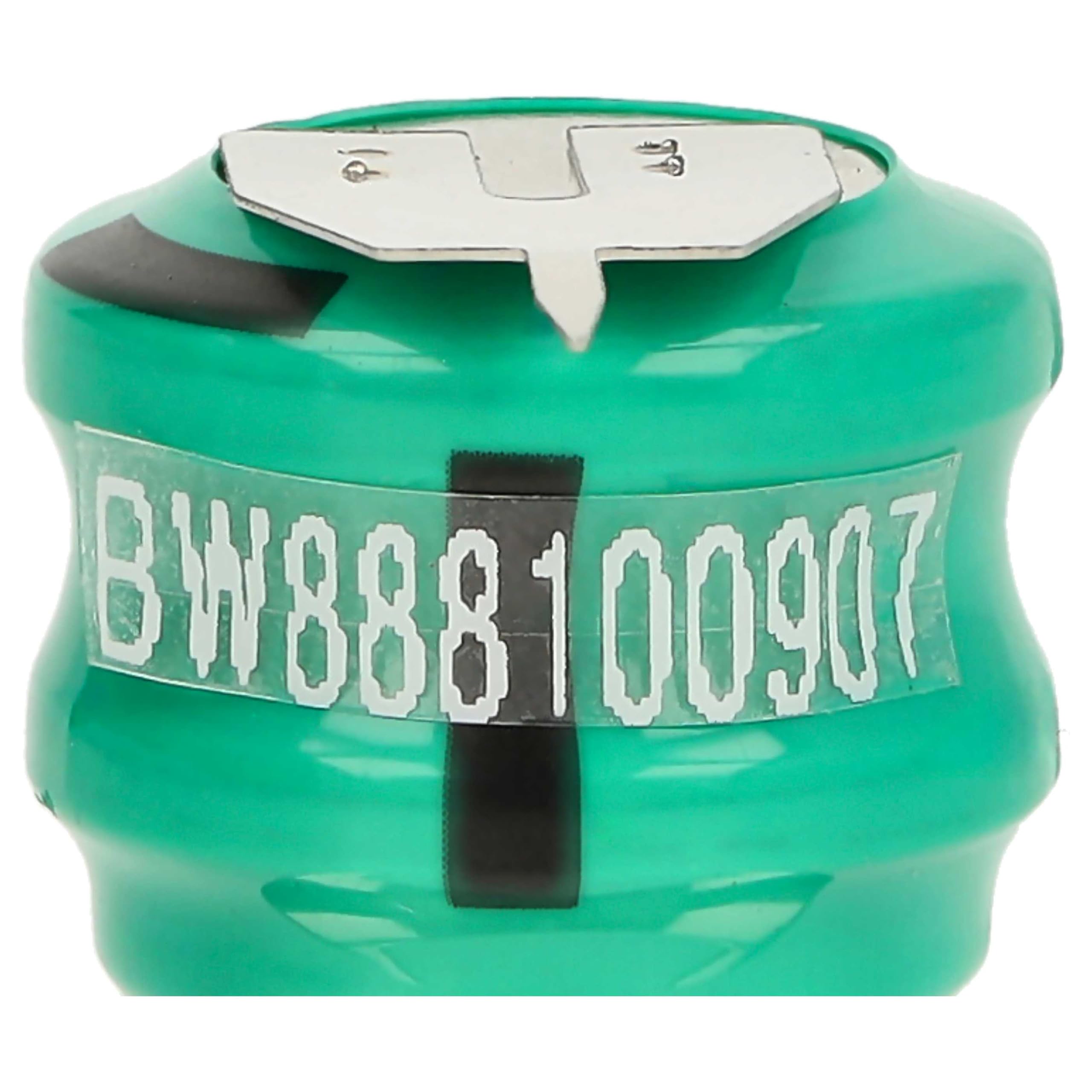 vhbw 100x NiMH Batería de botón de Repuesto Tipo V80H 3 Pines 80 mAh 2,4 V Compatible para lámparas solares, etc.