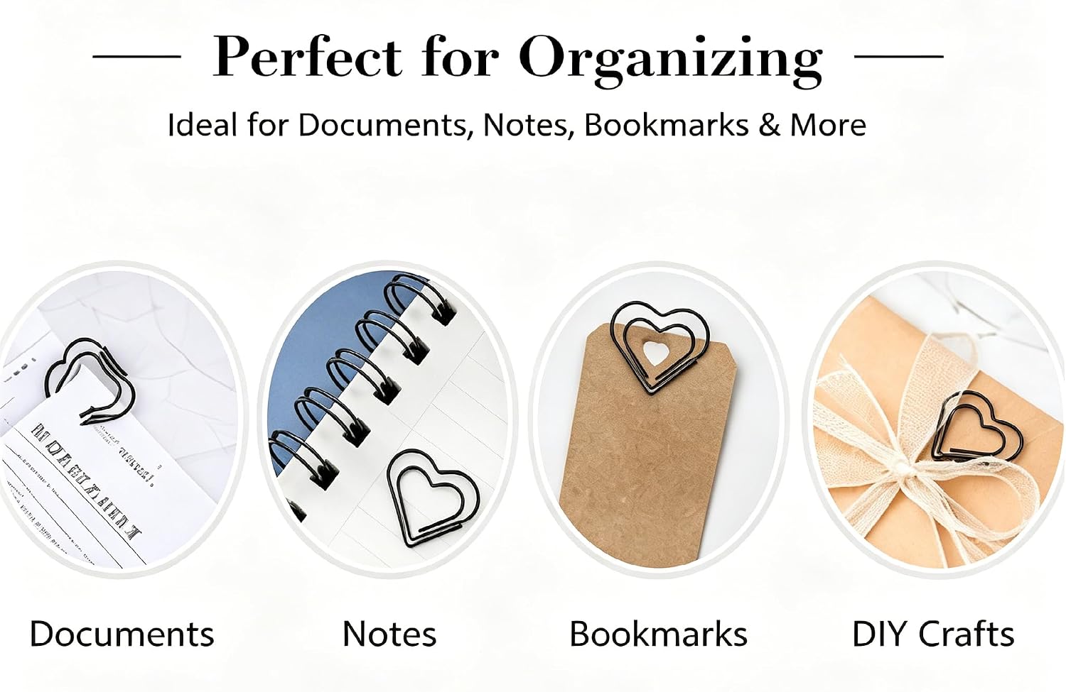 100Pcs Love Heart Shaped Paper Clips image 4