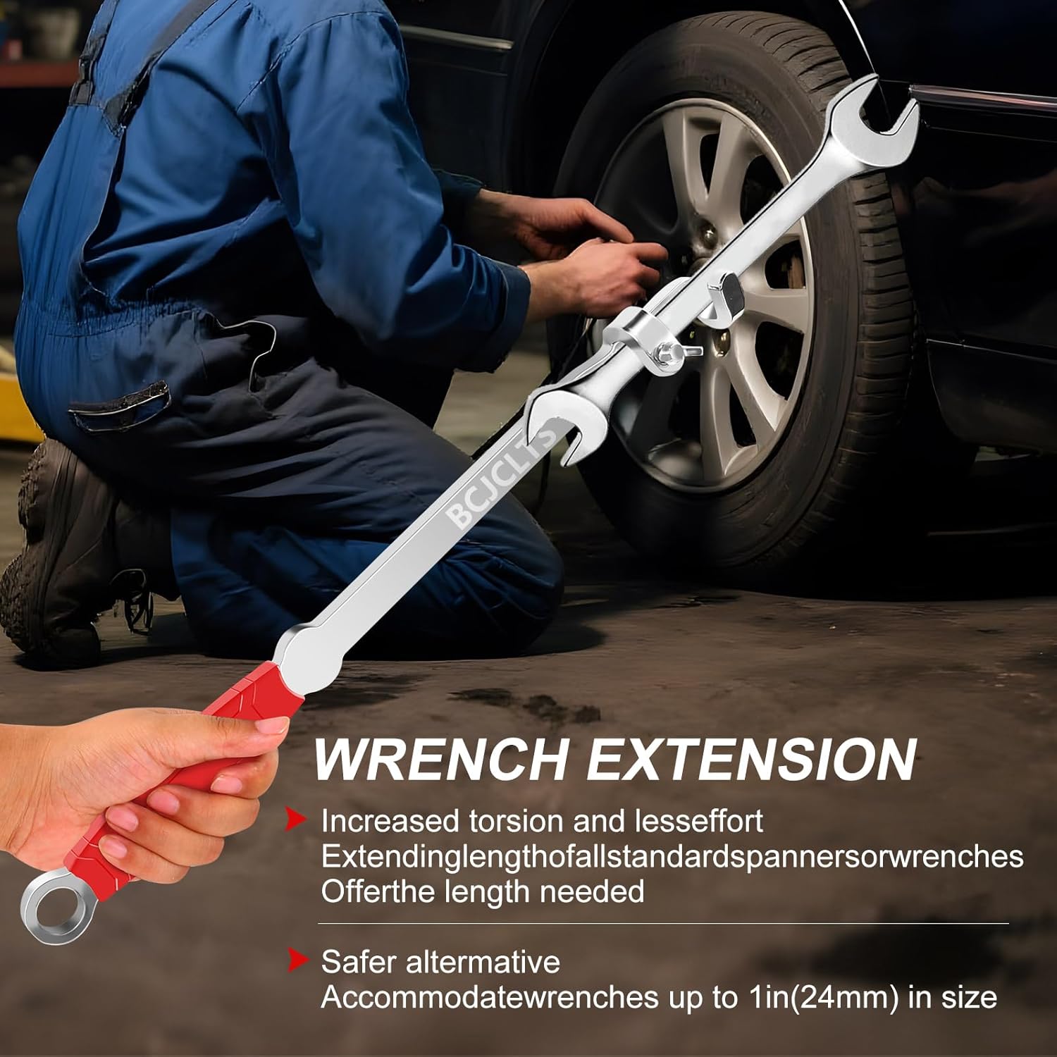 Wrench Extender Tool Bar,Torque Adaptor Wrench Extension,Extra-Long 16 Inch Wrench Extension for Maximum Leverage,Ideal for Mechanics,DIYers,Garage Mechanics, Amplified Torque Handymen