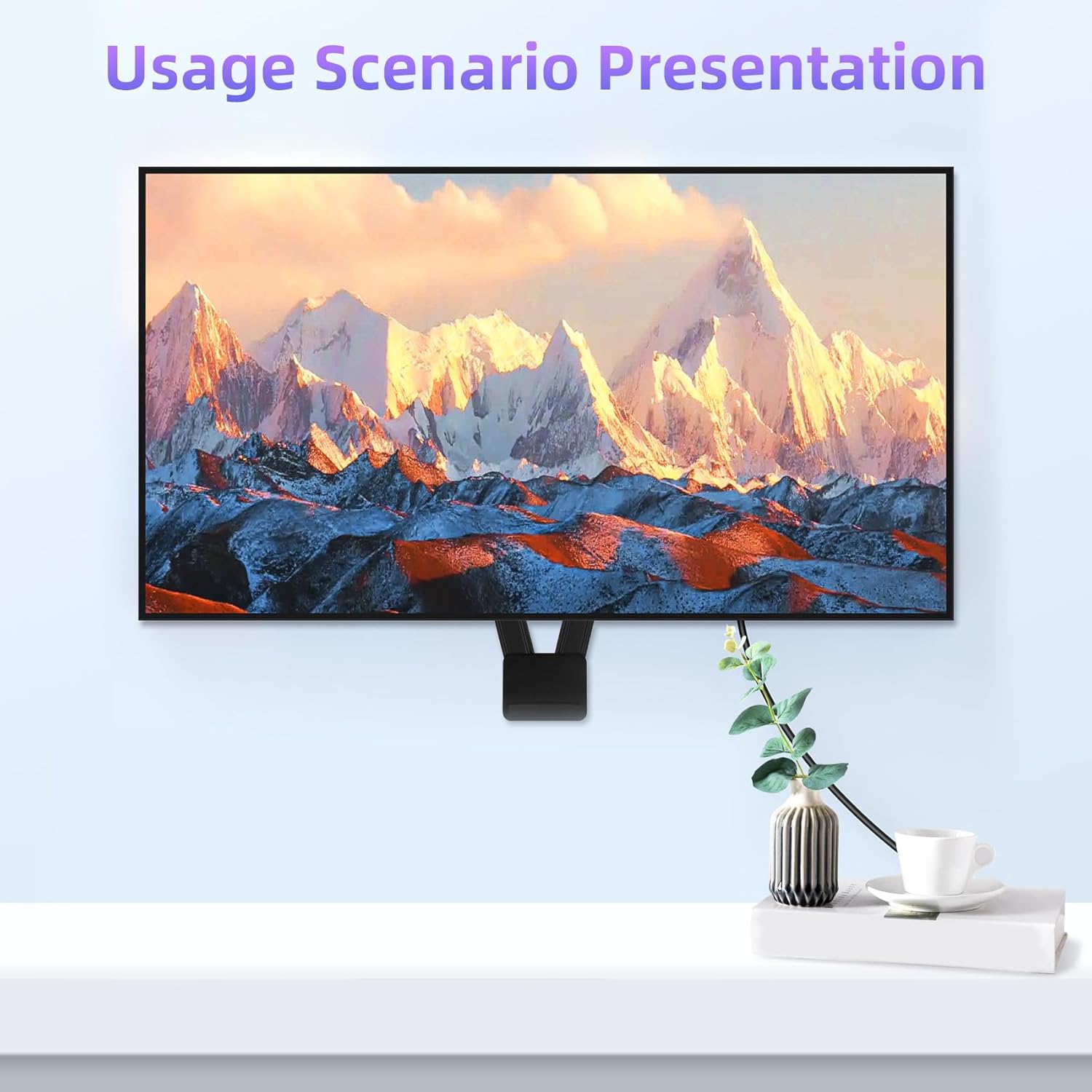 TV Mount for MeetUp HD Video and Audio Conferencing Systems Compatible with Logitech Features Alternating 6mm and 8mm Holes Maximum Size: 55 inches (Diagonal Measurement)