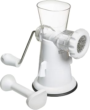 KitchenCraft Hand Meat Mincer with Suction Clamp, Plastic/Stainless Steel, 25 x 17 cm