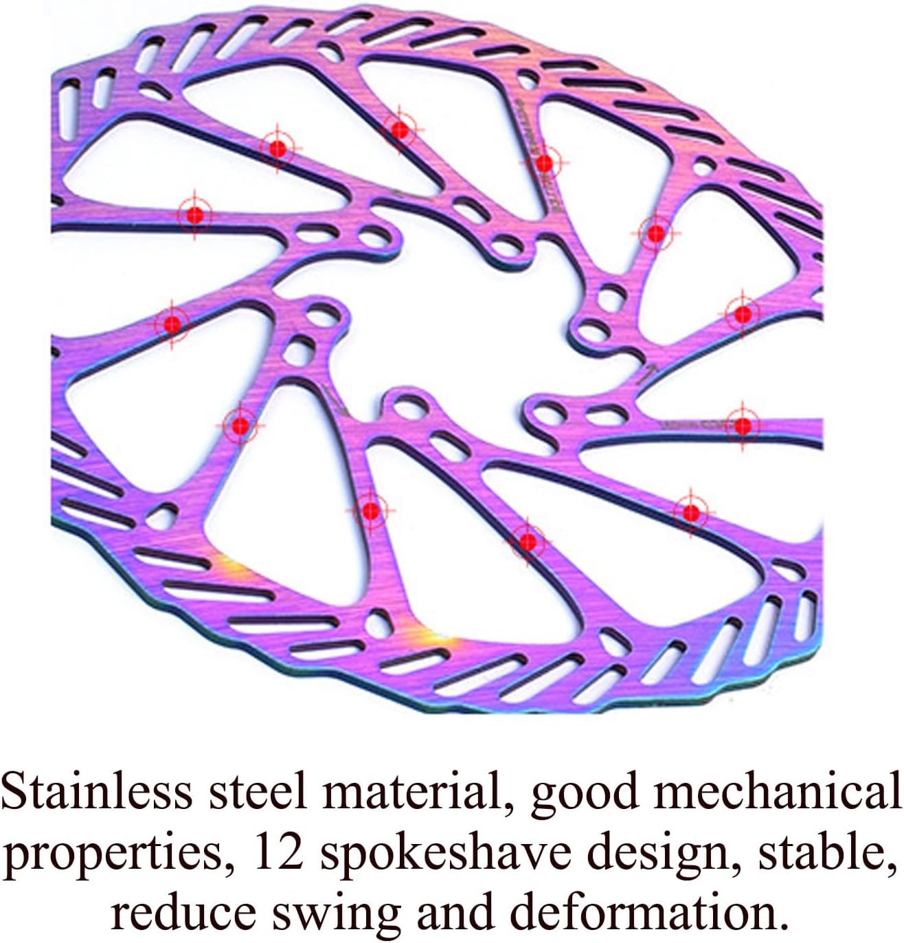 2 Pcs Bike Disc Brake Rotors, Stainless Steel Bicycle Rotor Floating Discs, Bicycle Floating Disc Brake Rotor for Mountain Bike
