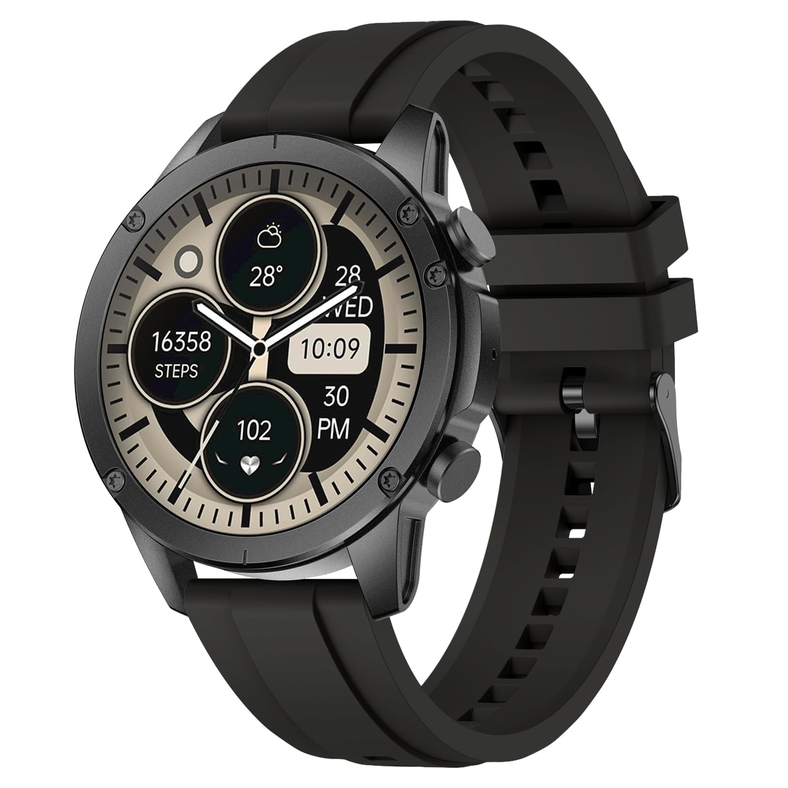 Reloj Inteligente Hombre, 1.85" AMOLED Smartwatch con Llamadas Bluetooth, 120 Modos Deportivos Smart Watch con SpO2/Pulsómetro/Monitor de Sueño/Podómetro, Impermeable IP68 Smart Watch Para Android iOS