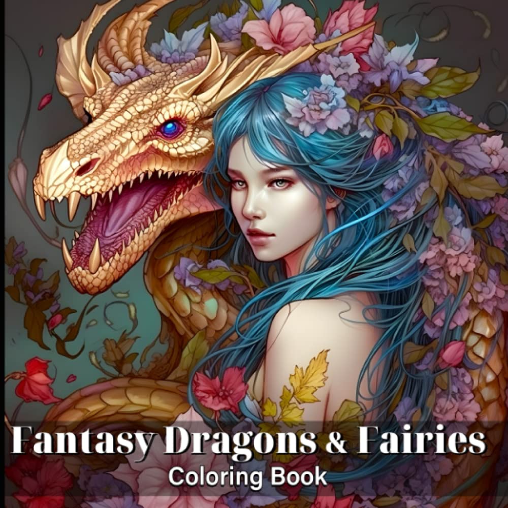 Doodle Dragons Adult Coloring Book