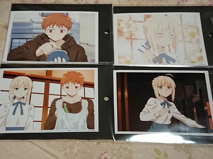 Amazon Fate 衛宮さんちの今日のごはん ブロマイド 2期 衛宮士郎 セイバー アルトリア 4枚 セット アニメ 萌えグッズ 通販
