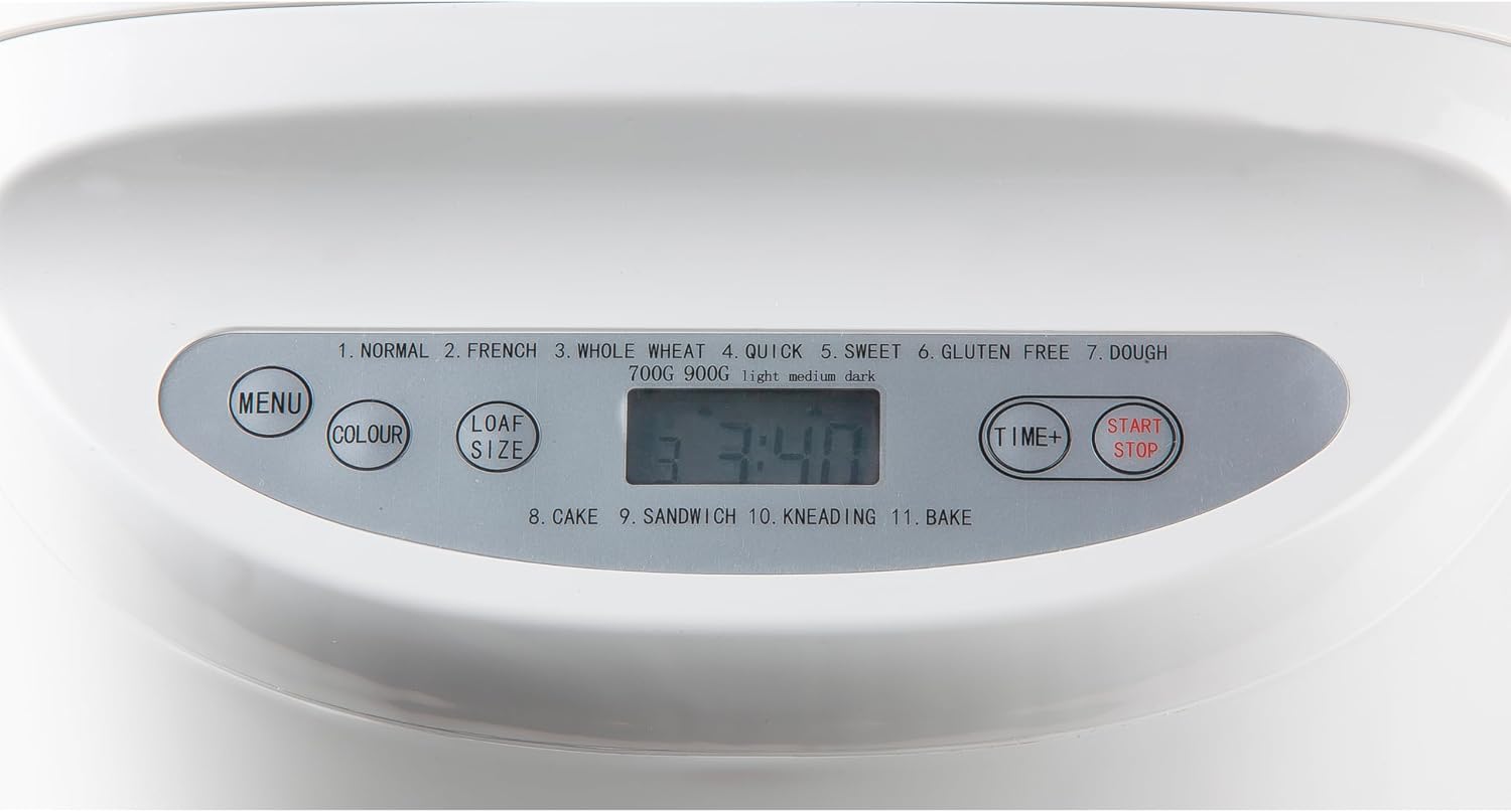 Close-up of DOMO B3951 Bread Maker control panel