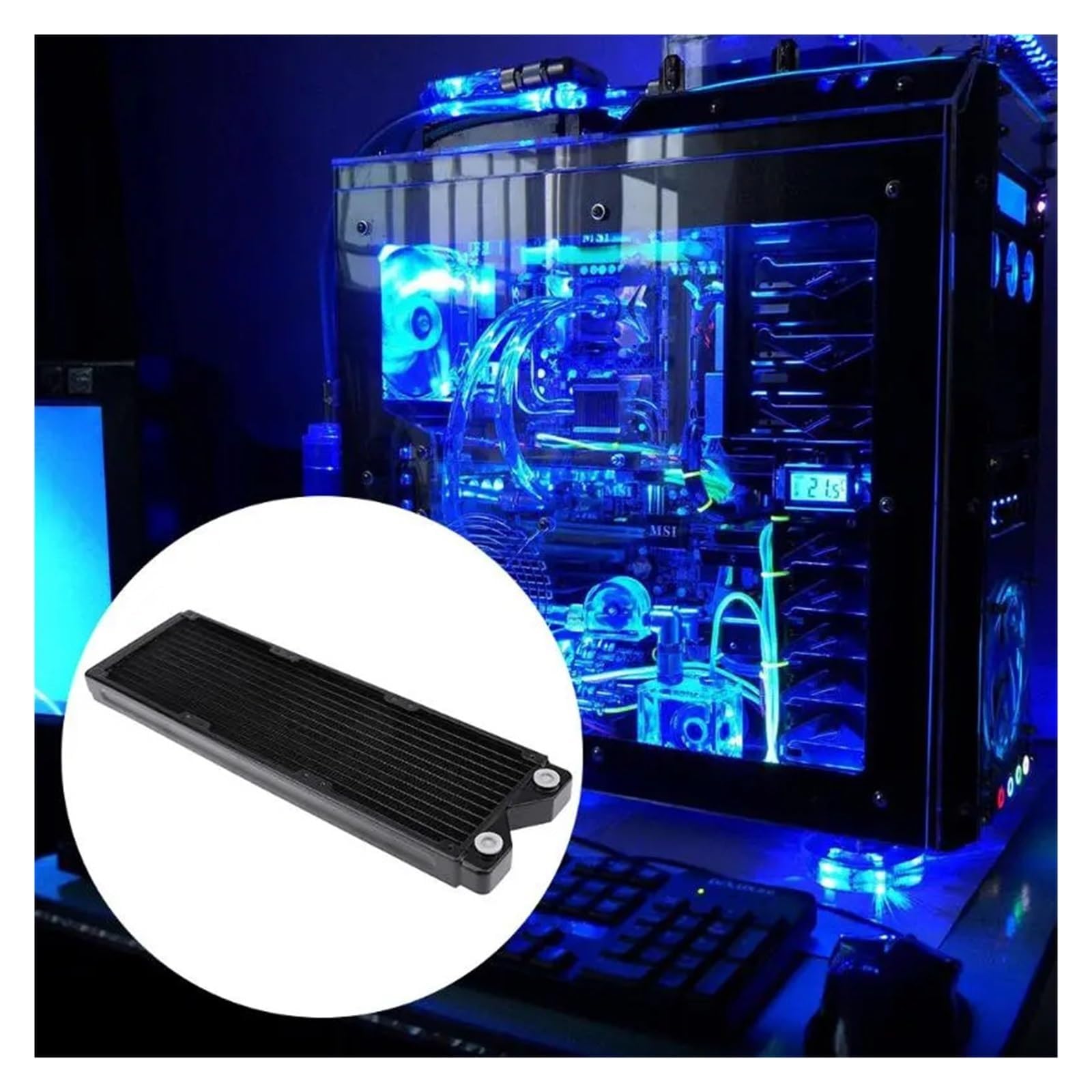 Scambiatore Di Calore Radiatore Per PC Con Dissipatore Per Computer In Rame Pieno Da 360 Mm Confezione A Vite Per Uso Domestico(480mm)