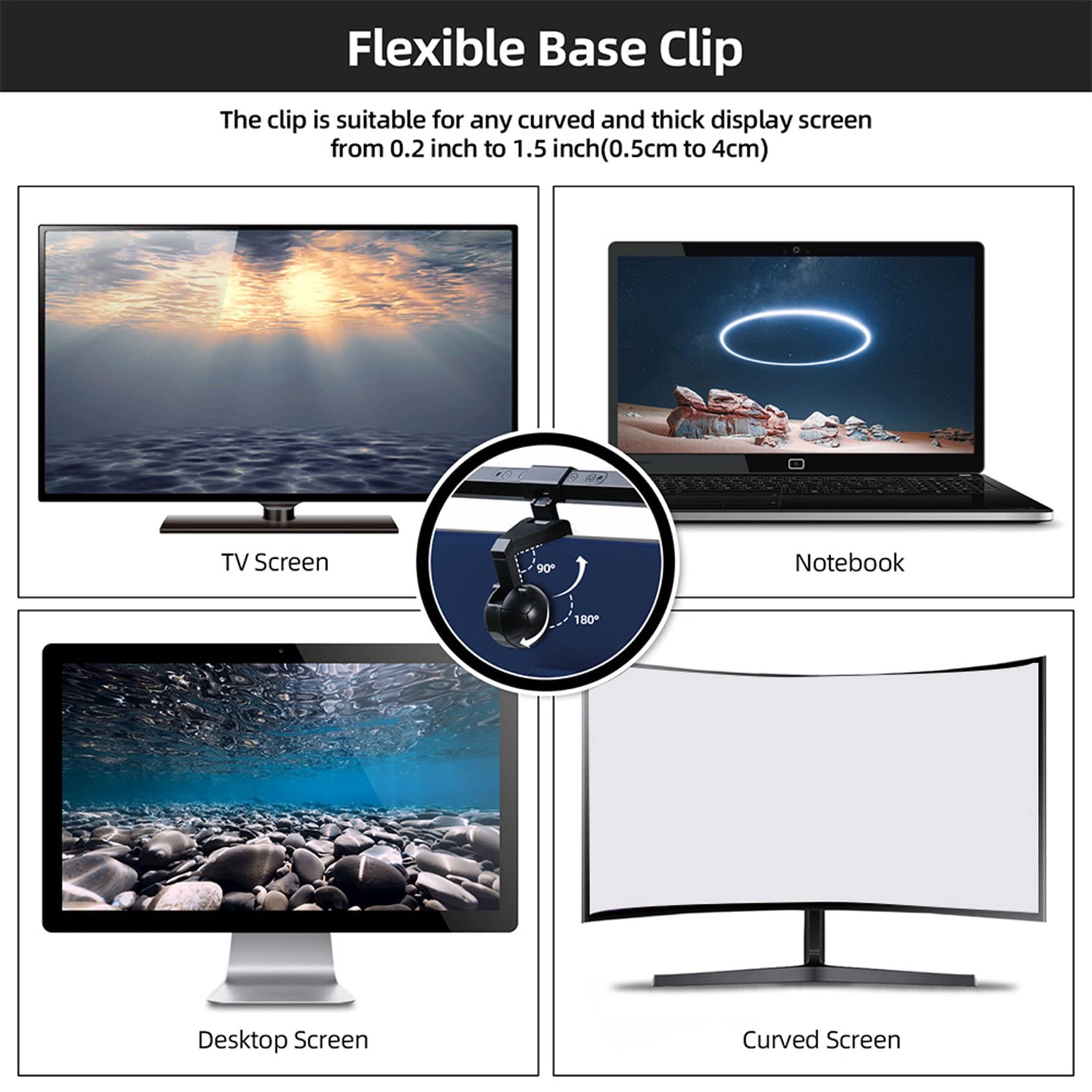 2X 40CM Dimming Desktop Monitor Lampada Schermo Alluminio Eye-Care LED Lightbar USB Powered