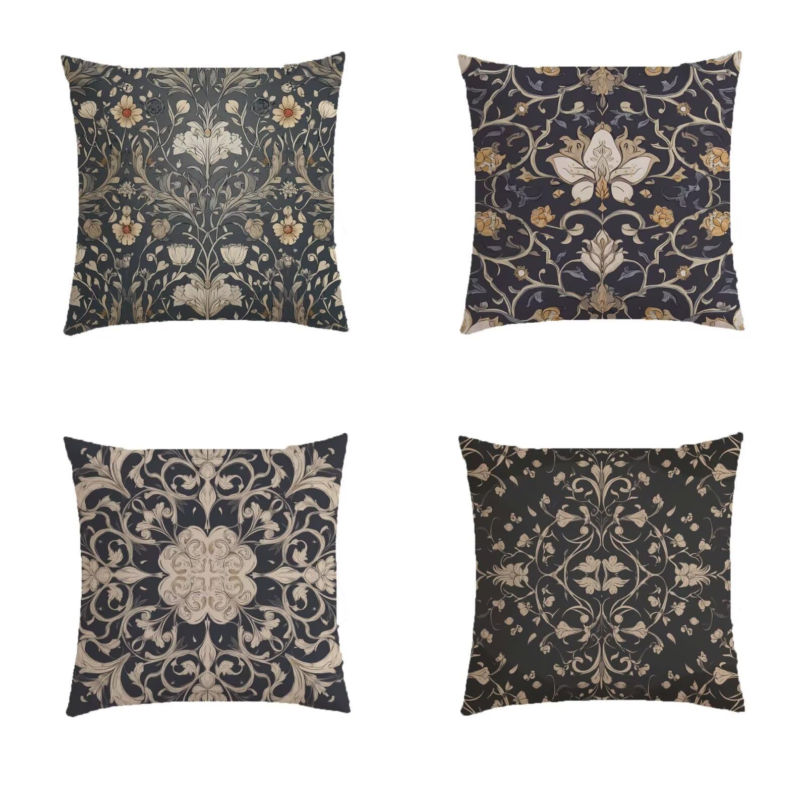 Housse coussin exterieur 45x45 imperméable bohème Le Brun pour salon de jardin