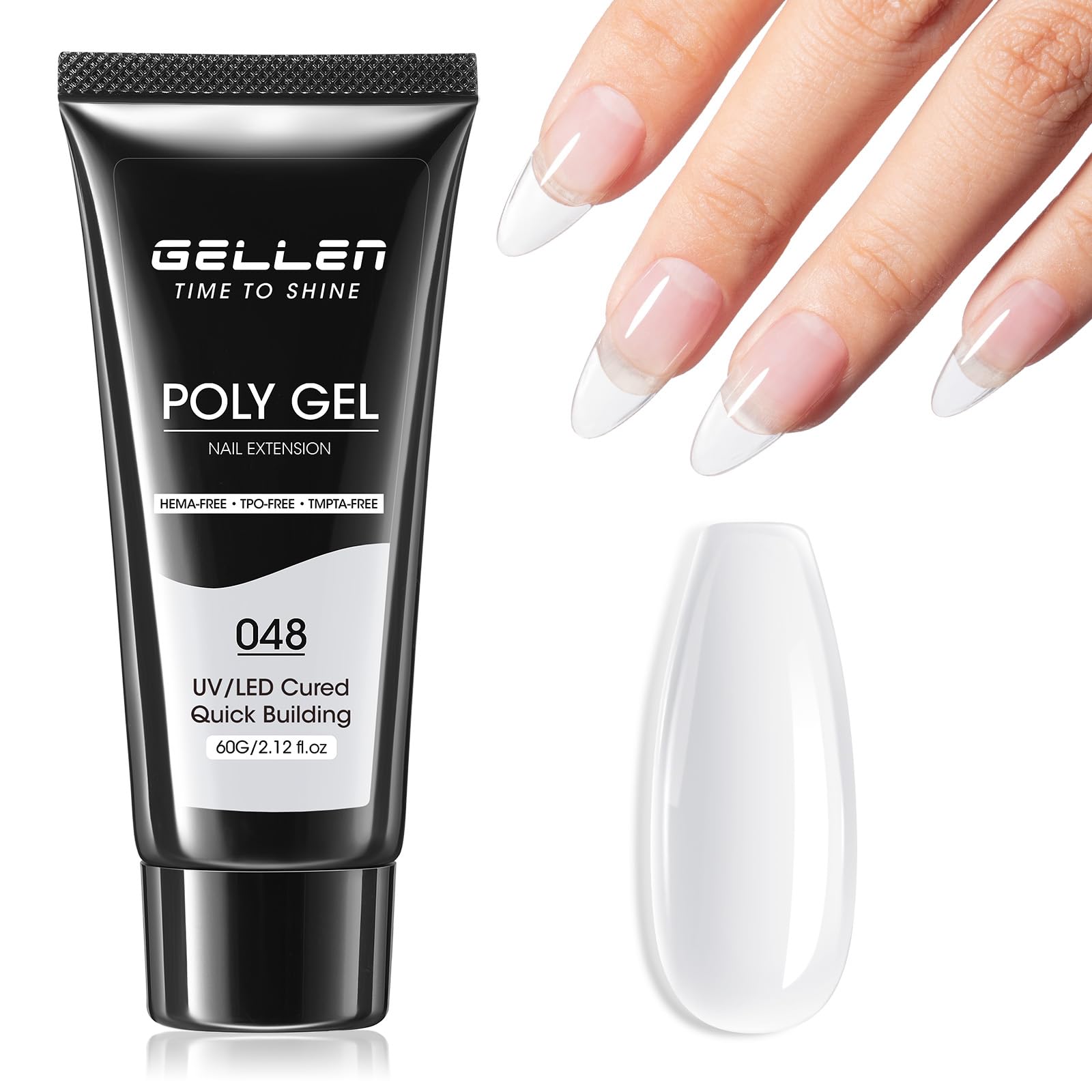 Amazon.com : Gellen Clear Nail Extension Poly Gel, HEMA & TPO