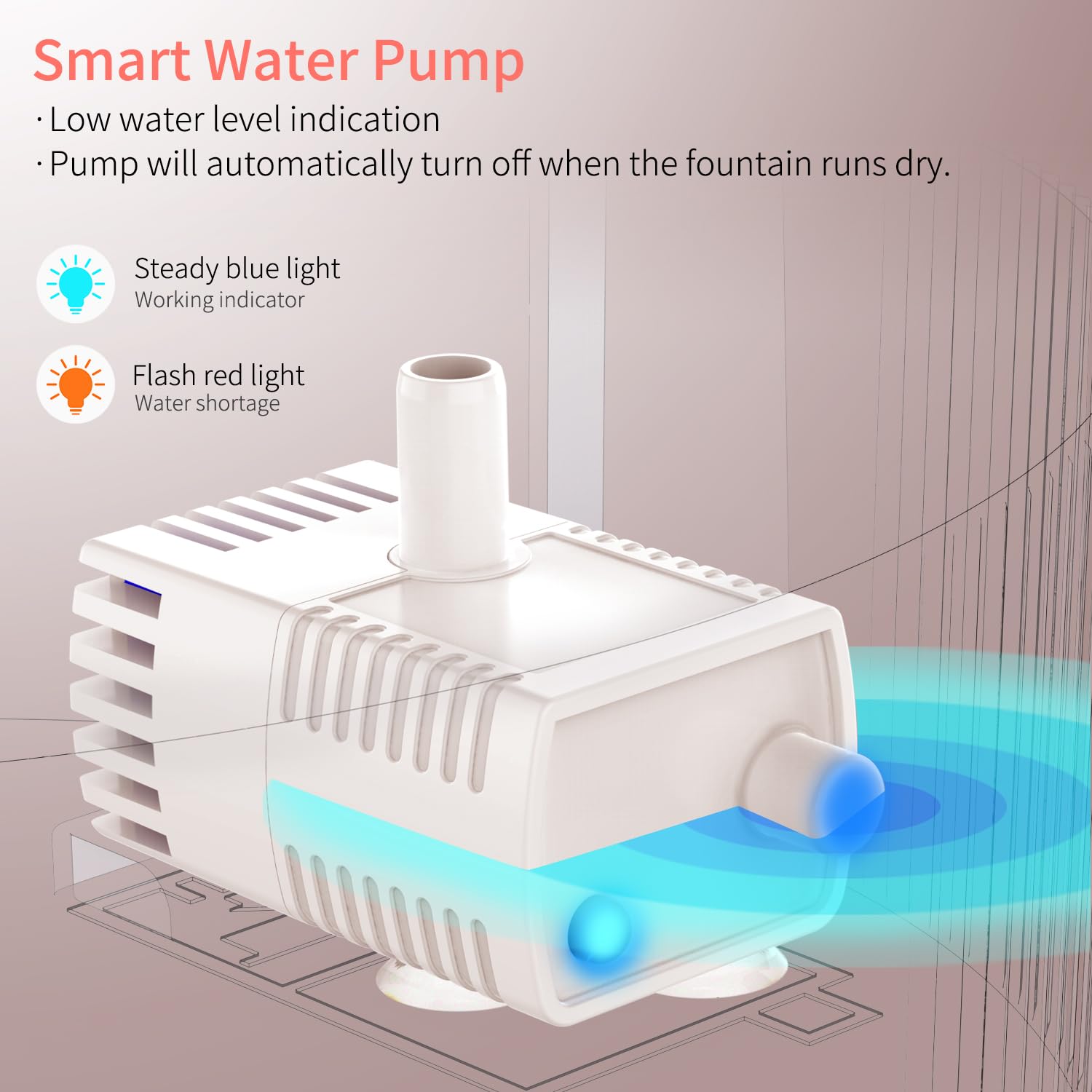 beQ Cat Water Fountain,2.5L/84oz Inside Ultra-Quiet Stainless Steel Automatic Pet Water Dispenser,BPA Free,Visible Water Level,with a Large Size Filter,Suitable for Cats & Small Dogs - image 5