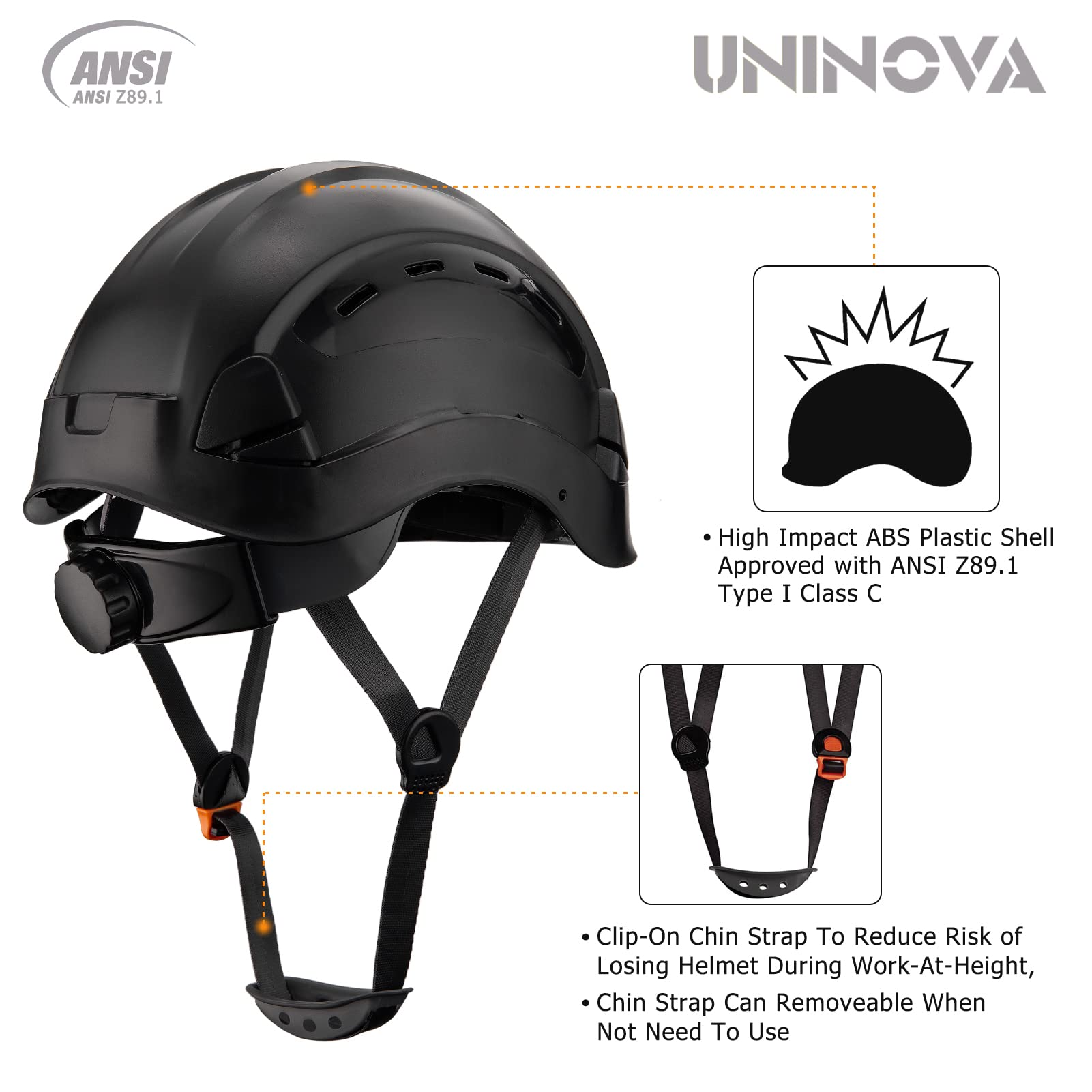 Cascos De Construccion, casco di sicurezza ventilato | HardHat OSHA Casco di Sicurezza Edilizia, 6 Pt Sospensione Regolabile Sospensione per Arboricoltore