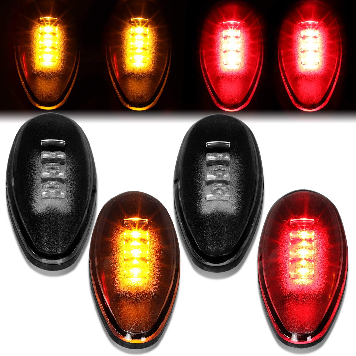 LED Fender Side Marker Lights For 01-14 Chevy Silverado 2500HD/3500HD Dually - Amber/Red, DOT Certified