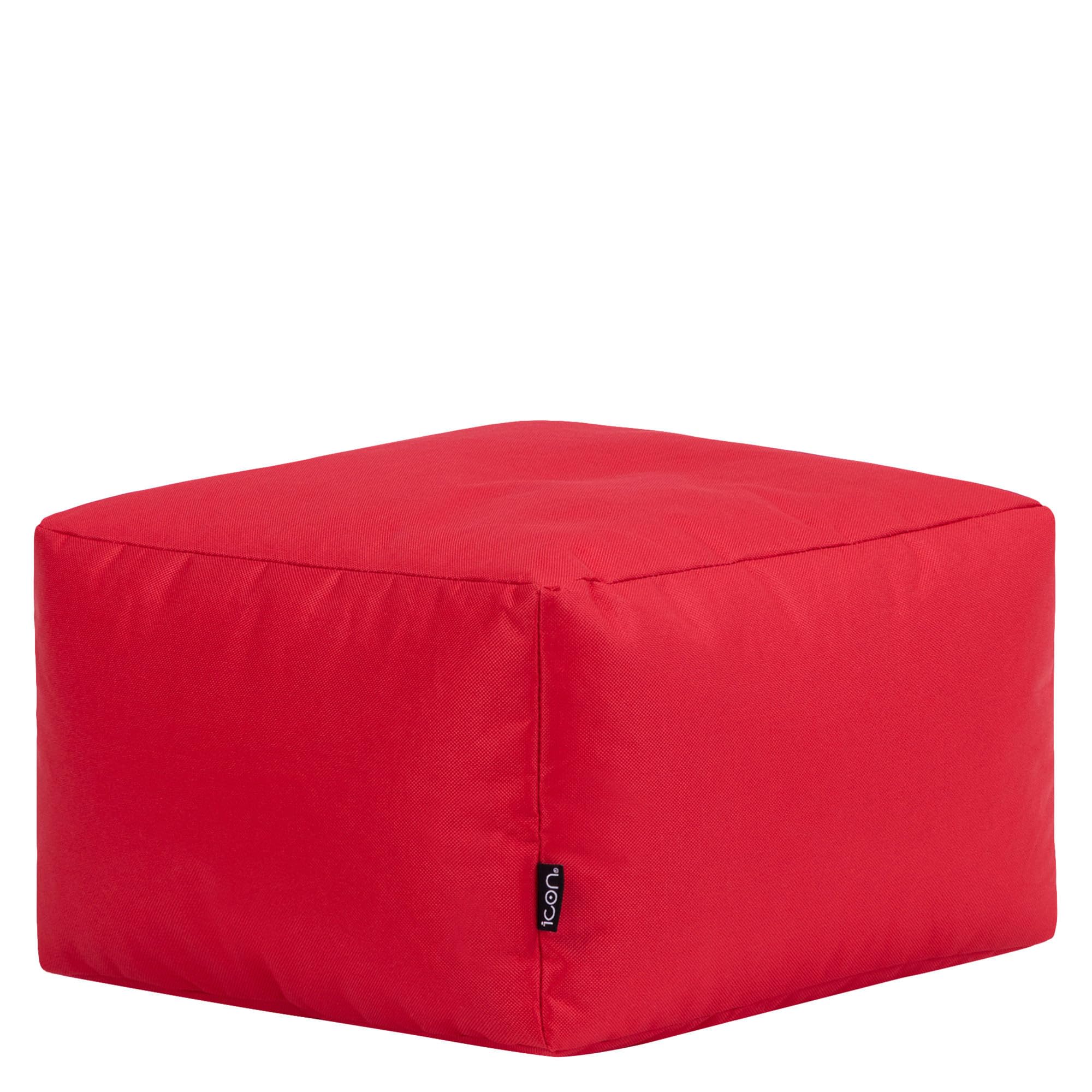 Bean Bag Bazaar Indoor And Outdoor Bean Bag Footstool - Red