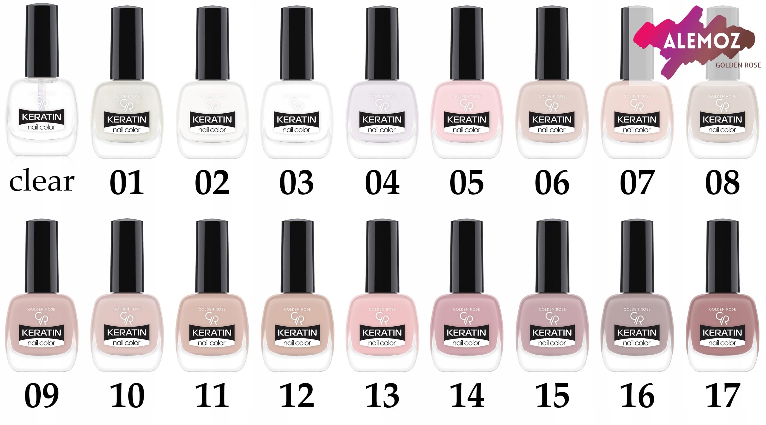 Golden Rose Keratin Nail Color No: 68 - Keratin İçerikli Güçlendirici Parlak Oje