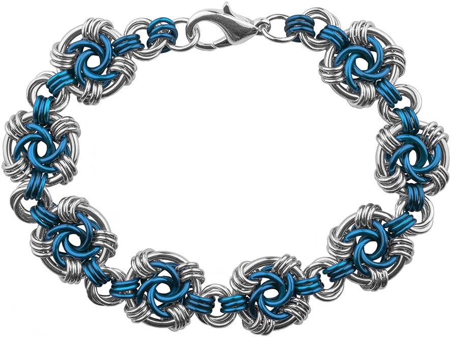 Weave Got Maille Lapis Swirls Chain Maille Bracelet Kit