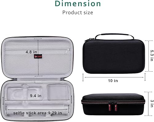 Miniatura 3 de XANAD Estuche rígido para cámaras de acción Insta360 X5X4X4 AirX3X2 impermeable 8K insta360, 114CM Selfie Stick, bolsa de transporte de