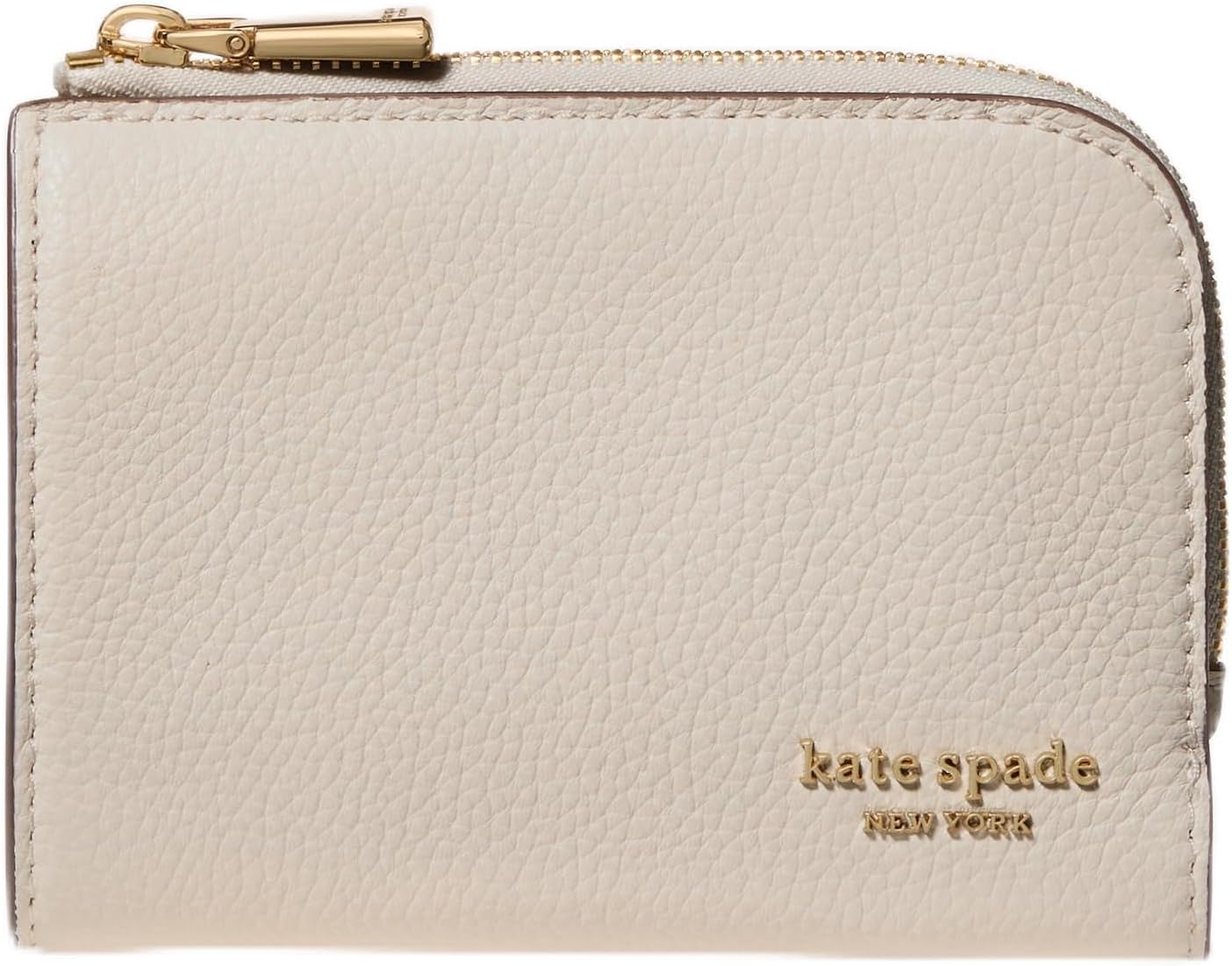 kate spade new york Women's Devin Pebbled Leather Small Compact Wallet One Size Cashew Milk - Image 1 of 3