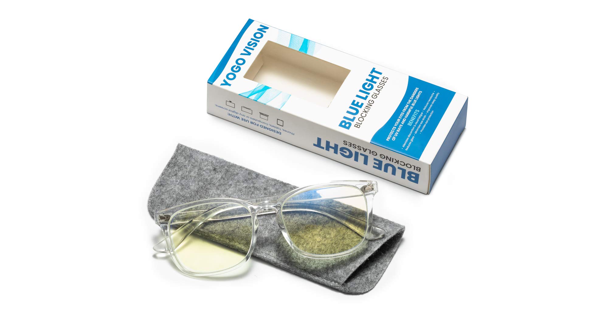 Success Eyewear Yogo Vision Gafas de ordenador con filtro de luz azul, antirreflejos y reducción de la fatiga visual para pantallas de ordenador, para hombres y mujeres (paquete de 4)