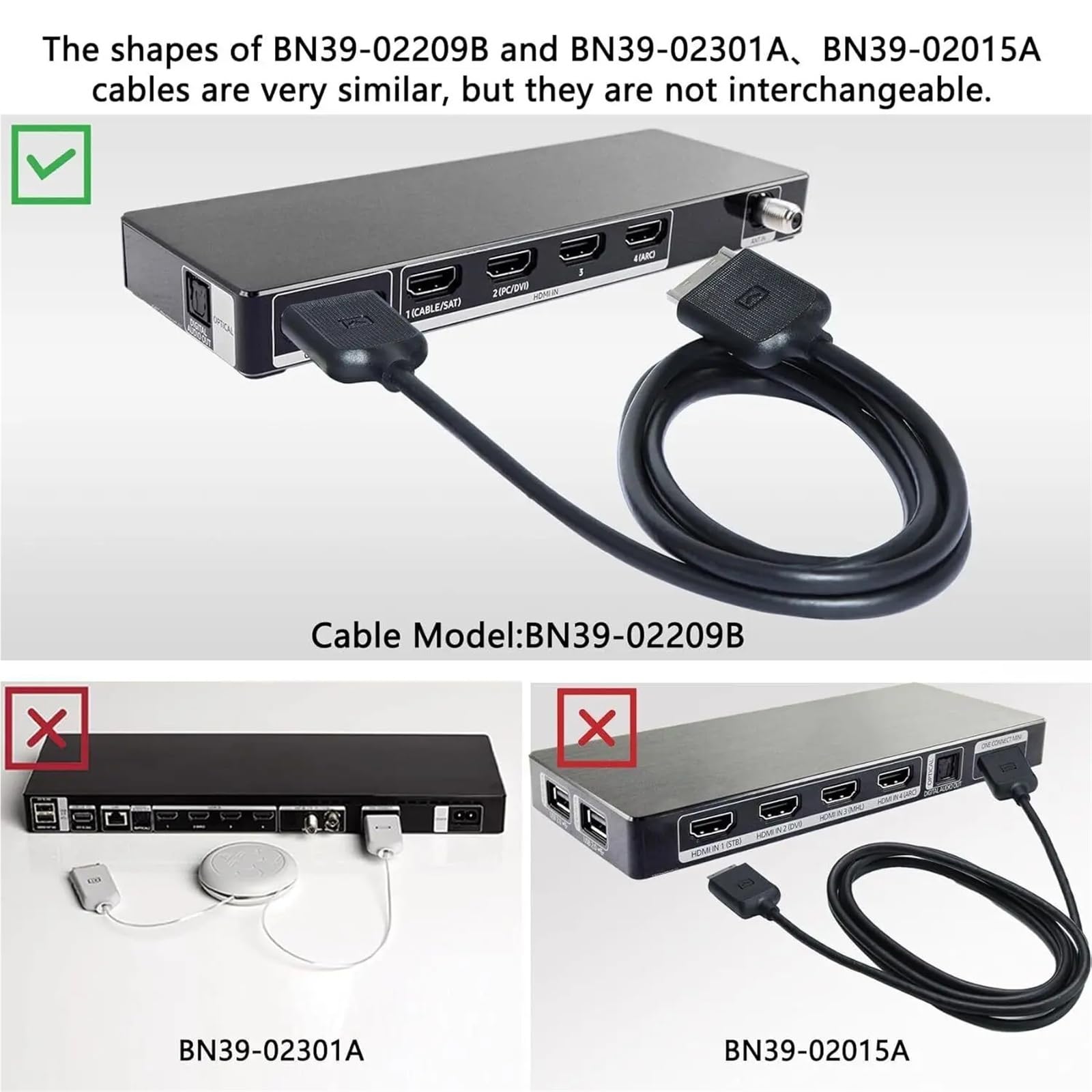 TV Line One Connect-Kabel, 2 M, BN39-02209B, BN3902209B, Kompatibel Mit Samsung KS7000 KS7500 KS8000 KS9000 KS9500 KS9800 KS9810 TV KS-Serie Set-Top-Box (STB)