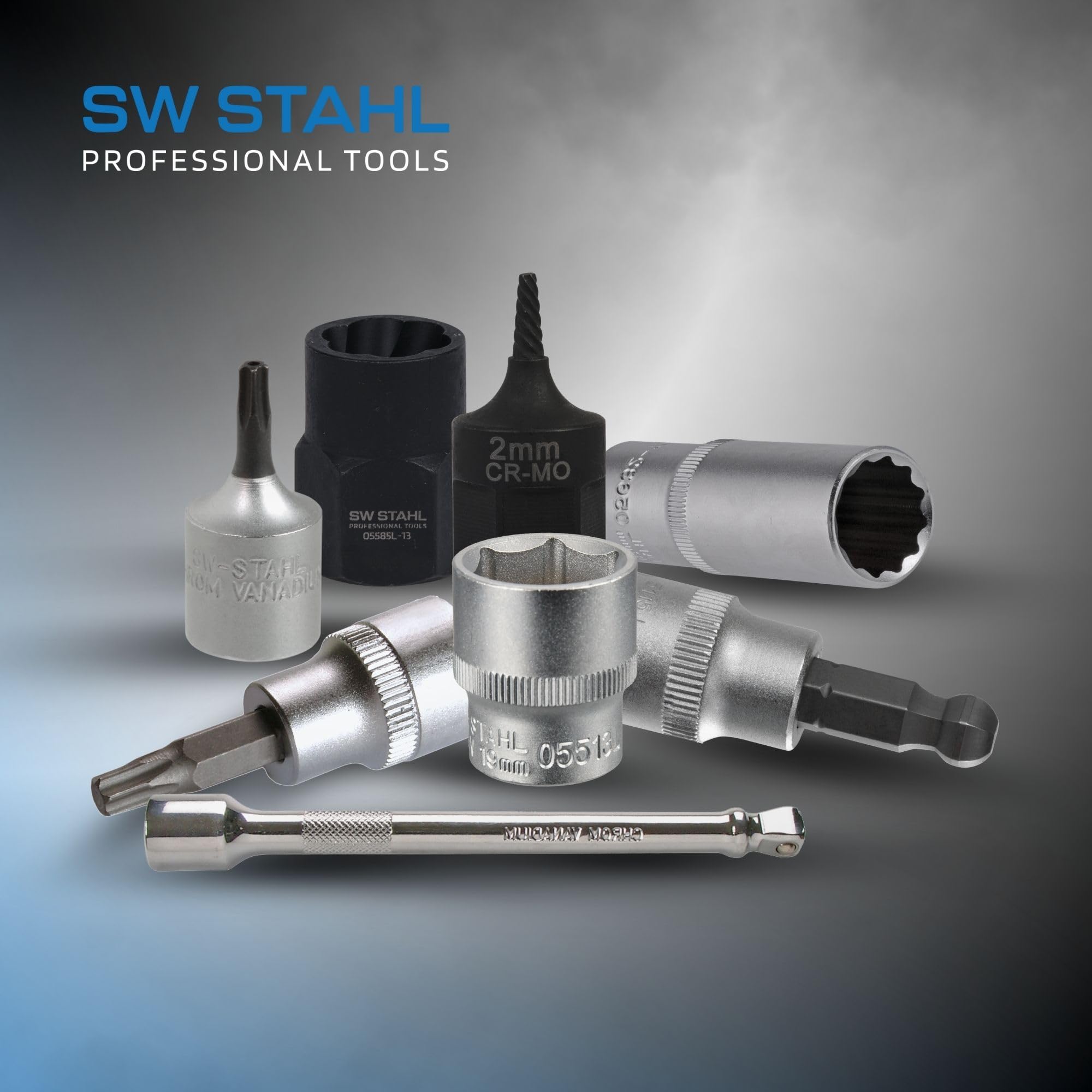 SW-Stahl Z3011-13 Steckschlüssel-Sortiment 1/2 Zoll, 95-teilig