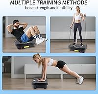 Vista 5 de Homesy Vibration Plate Exercise Machine, Vibrating Plate for Lymphatic Drainage, Full Body Shake Platform Board for Home Fitness and Fat Burning