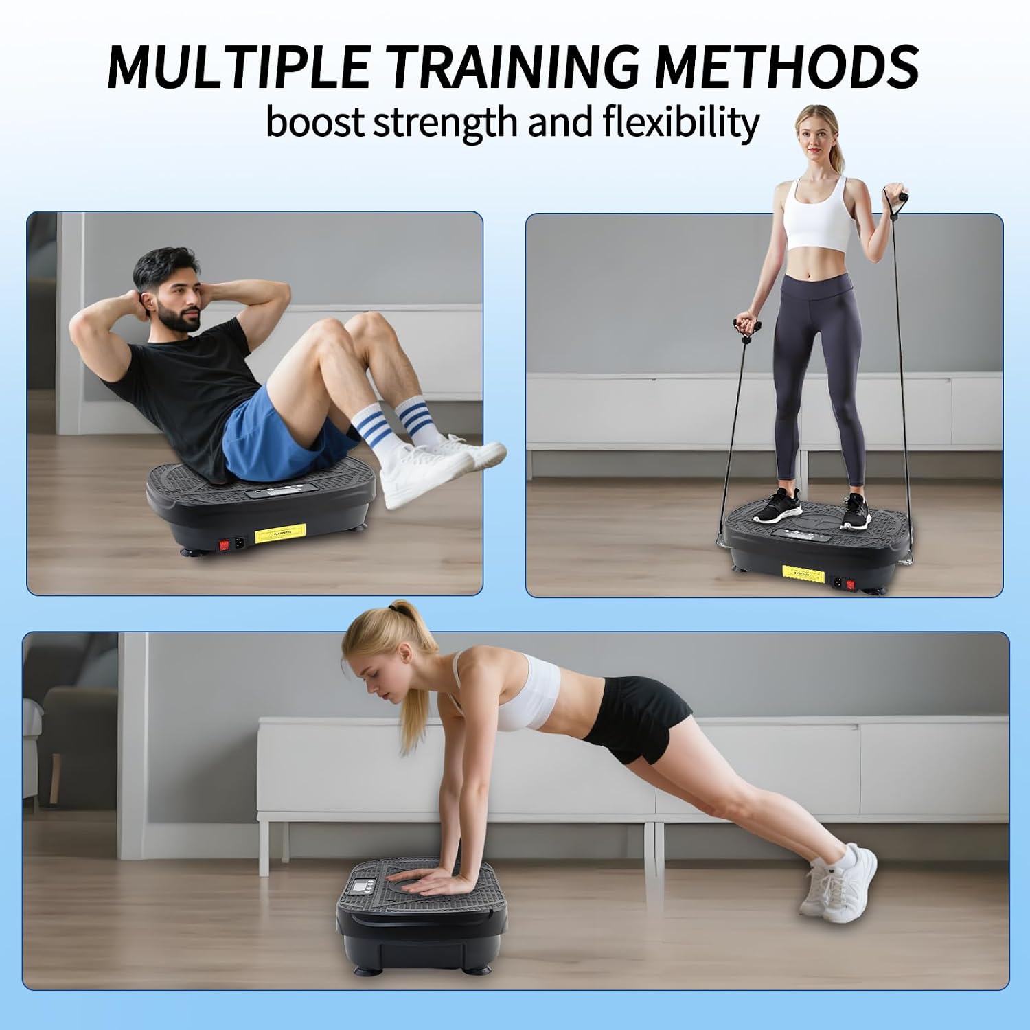 Homesy Vibration Plate Exercise Machine for Whole Body Workout , Shake Plate for Home Fitness and Fat Burning, Weight Loss, and Lymphatic Drainage – Power Vibrate Platform