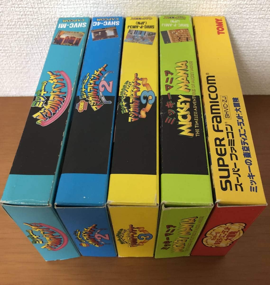 Amazon Sfc ミッキーのマジカルアドベンチャー 1 2 3 ミッキーマニア 東京ランド大冒険 箱説付き スーパーファミコン Capcom Tomy おもちゃ おもちゃ