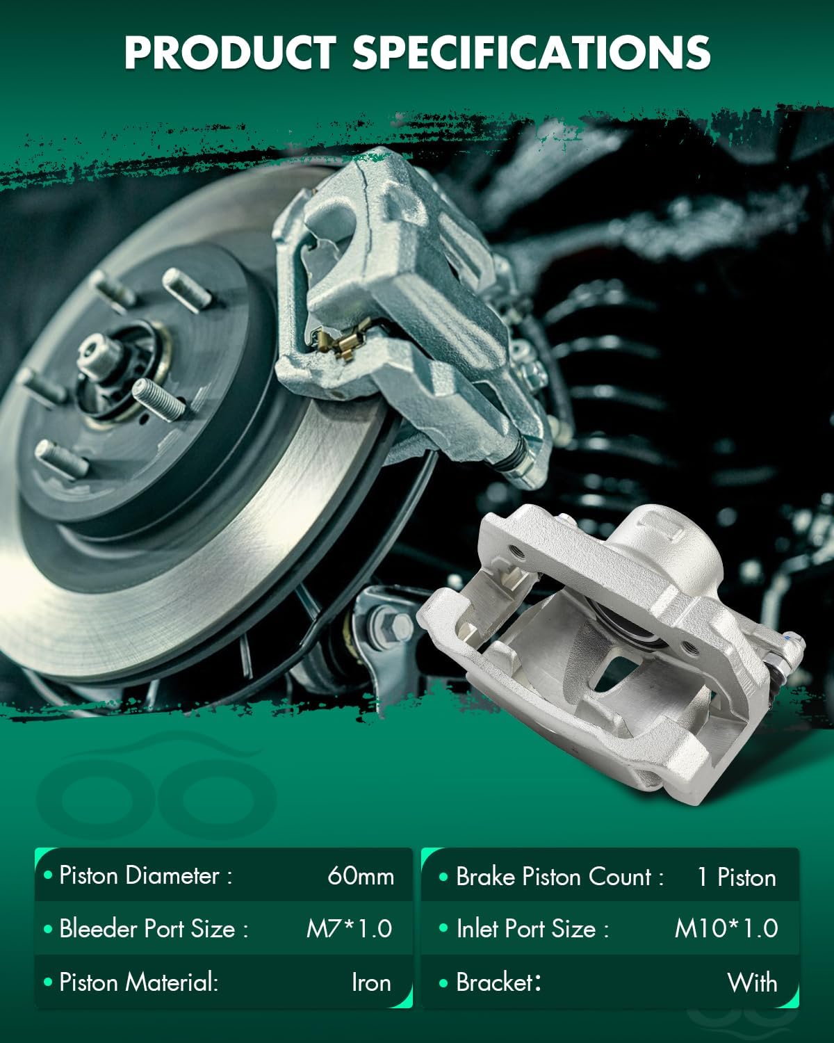 SCITOO 19B3219 19B3218 Front Left & Right Disc Brake Calipers Assembly w/Bracket For Lexus For IS250 2006-2008 2014-2015