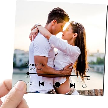 Custom Music Fridge Magnet Personalized Music Refrigerator Magnets Spotif Plaque Magnet with Photo Customized Album Fridge Sticker Gifts for Couples, Music Lovers & Home Decor