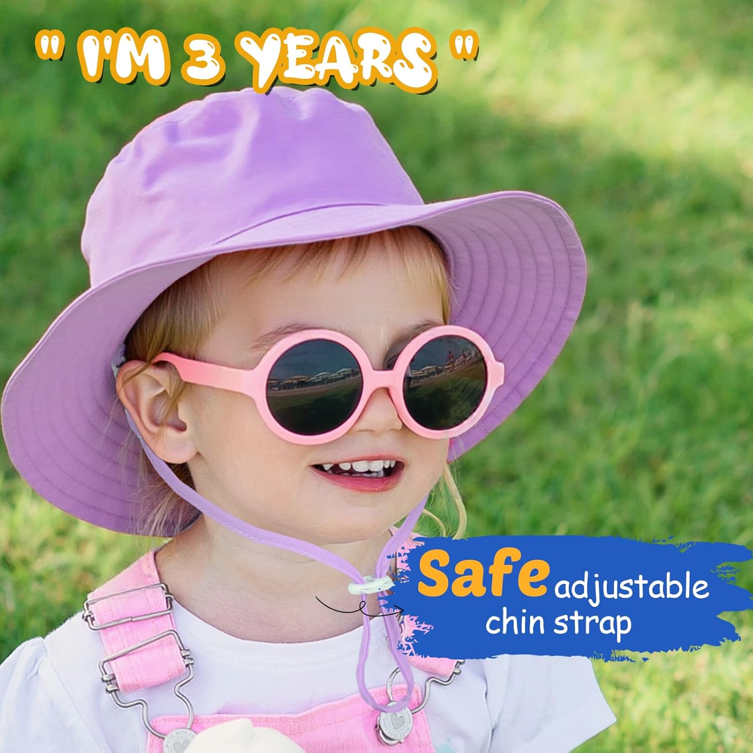 Baby Sun Hat Kids Summer UPF 50+ Toddler Bucket Hat Wide Brim Adjustable Beach Hats for Boys Girls Age 0-6 Years - Image 5