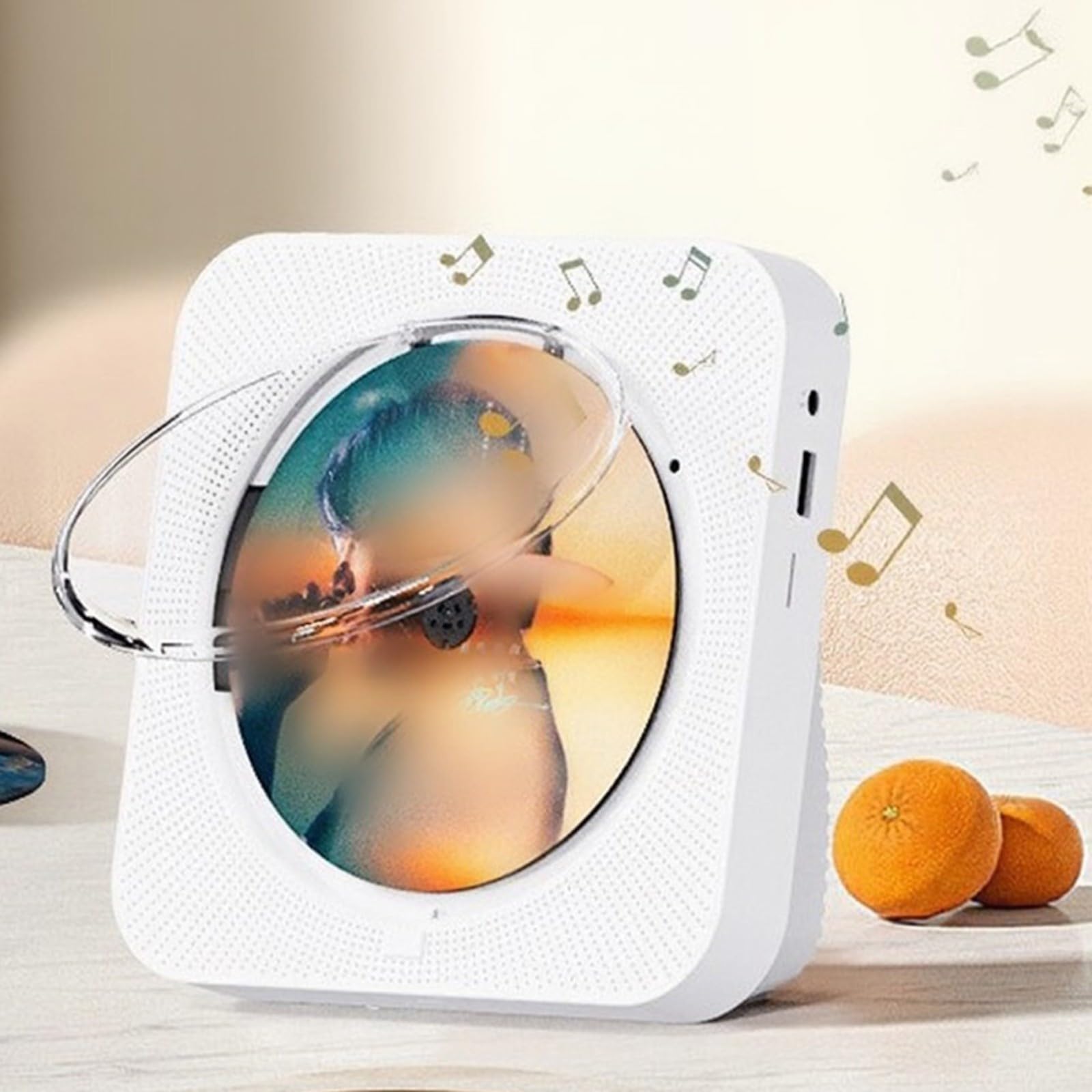 Lettore CD portatile casa, ABS con telecomando audio musica lettore CD compatto discman audiolibro per bambini (nero)
