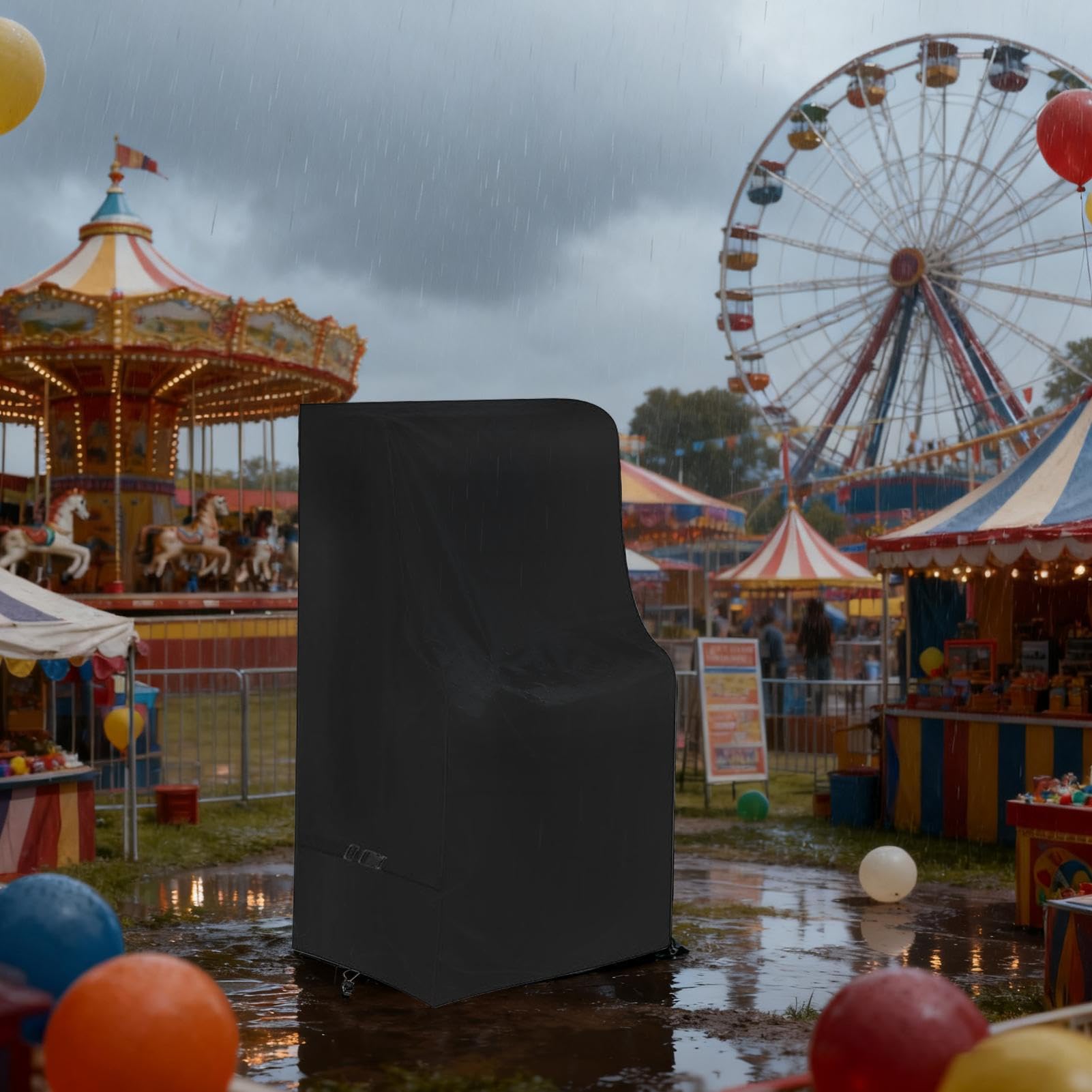 Gaming Cabinet Cover - Arcade Machine Dust Protector for Indoor and Outdoor | Durable PVC Fabric with Water Resistant Coating, Easy Fit with Adjustable Drawstring, Protects Electronics from Dust