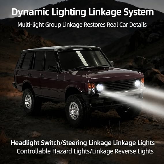 LD18401Pro 1:18 4WD RC Crawler, Sensorless Brushless Motor RC Off-Road Truck with Metal Axles & Hydraulic Shocks, 2.4G Full-Proportional Control RC Car Purple