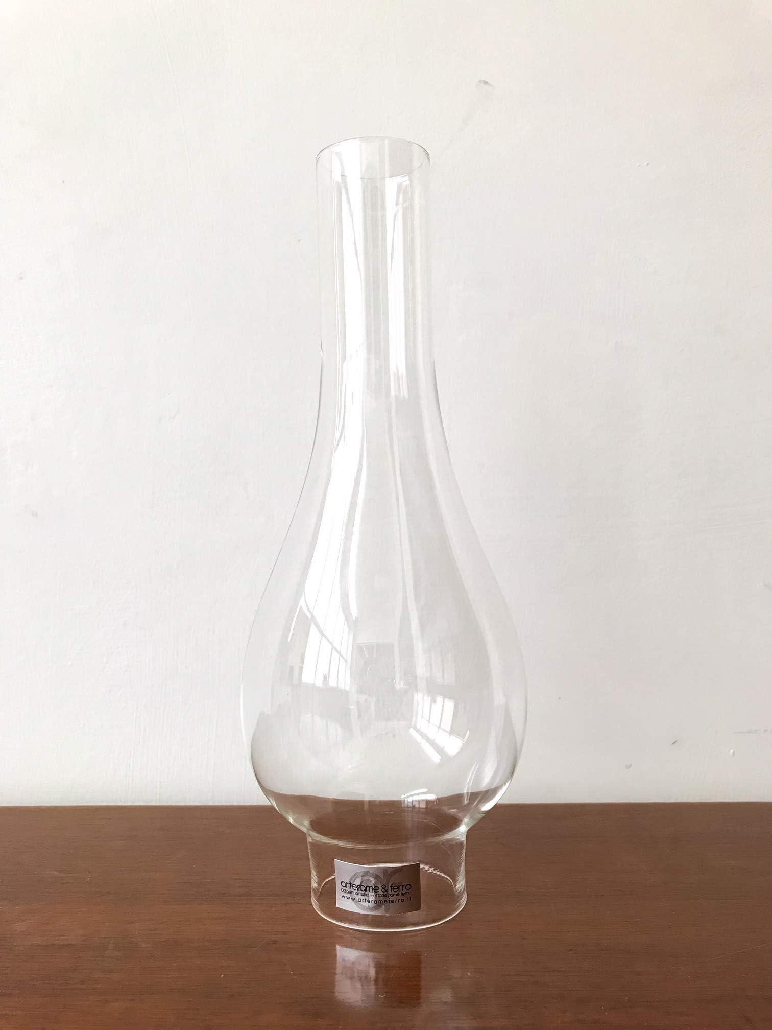 Abat-jour En Laiton Pour Lampe à Pétrole - 7 Cm - Céramique Et Verre - Neuf - Fabriqué En Italie