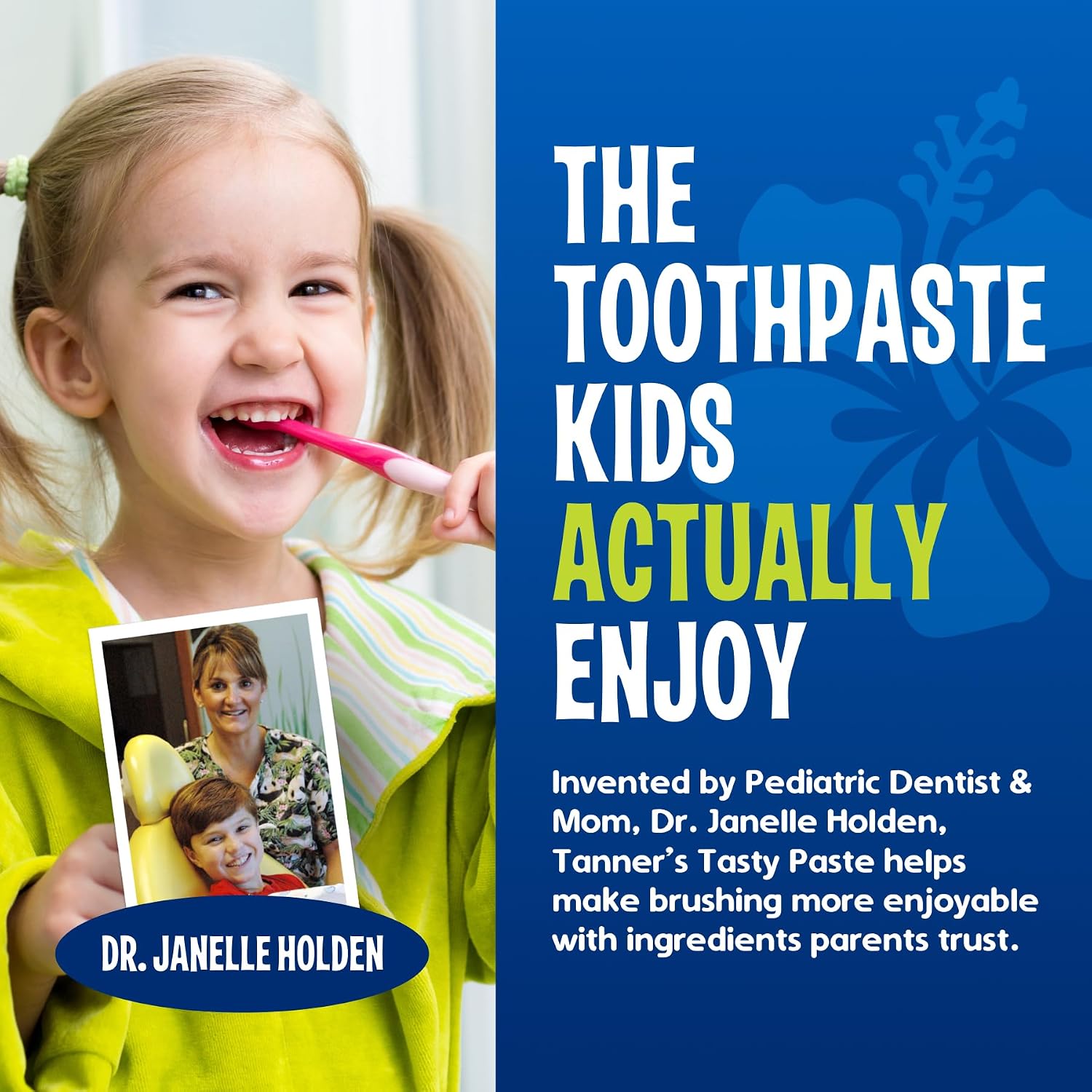 Tanner's Tasty Paste Kids Fluoride Toothpaste, Orange Cream, No Mint, 3-Pk