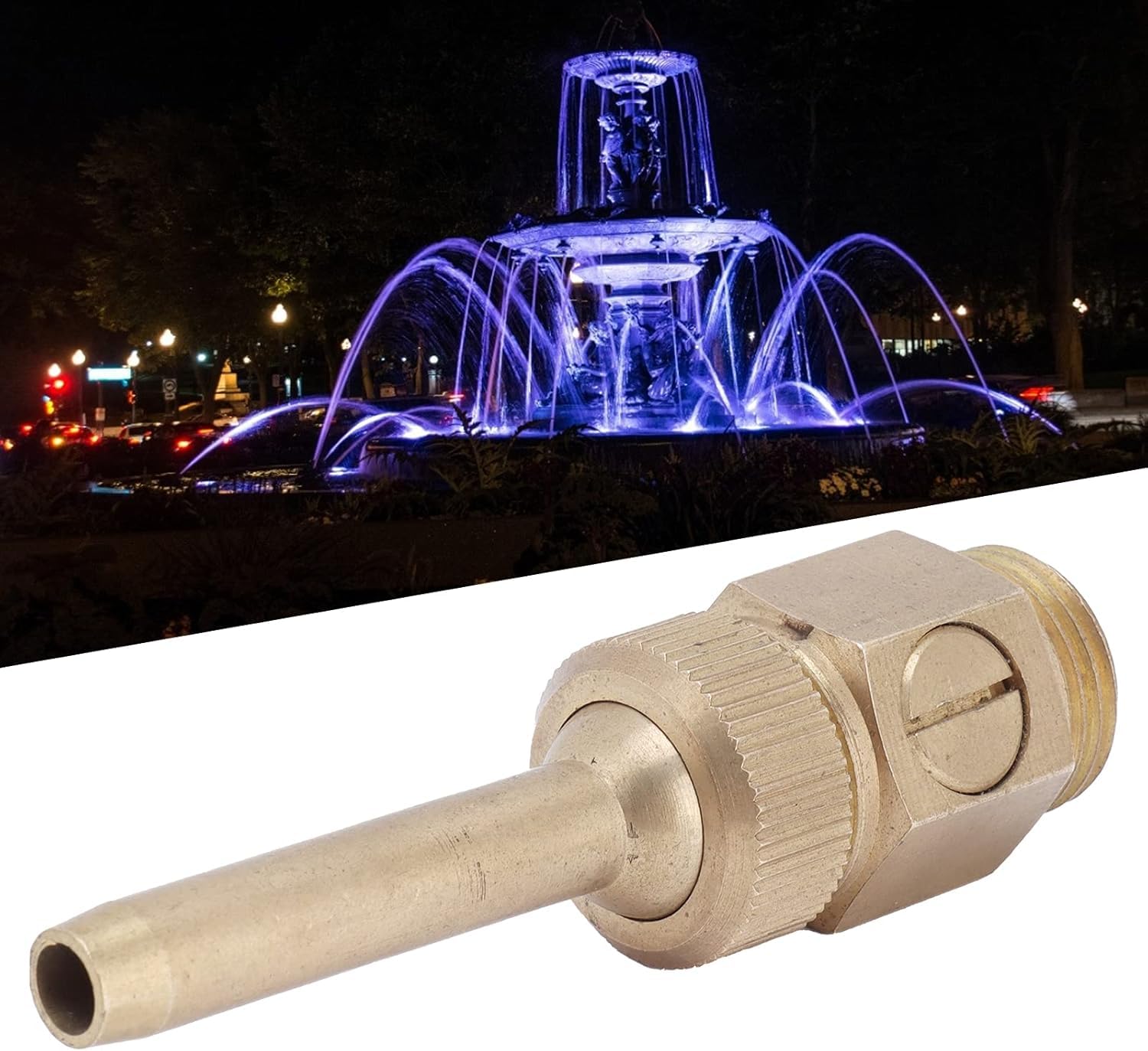 Boquilla de Válvula de Estanque Rosca Externa Latón Cabeza Recta Boquilla de Fuente de Piscina de Alta Dureza Parques de Atracciones Museos Boquilla de Fuente de Jardín (4 points 1/2 * 4pcs)