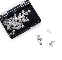 Vista 3 de 50 unids/caja de ortodoncia dental lingual botones linguales unibles botones linguales con ganchos de tracción, base de malla