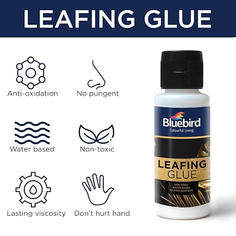 Bluebird Gold Leaf Adhesive 3.38 Fl Oz / 100ml Gilding Adhesive, Leafing Glue for Art and Craft