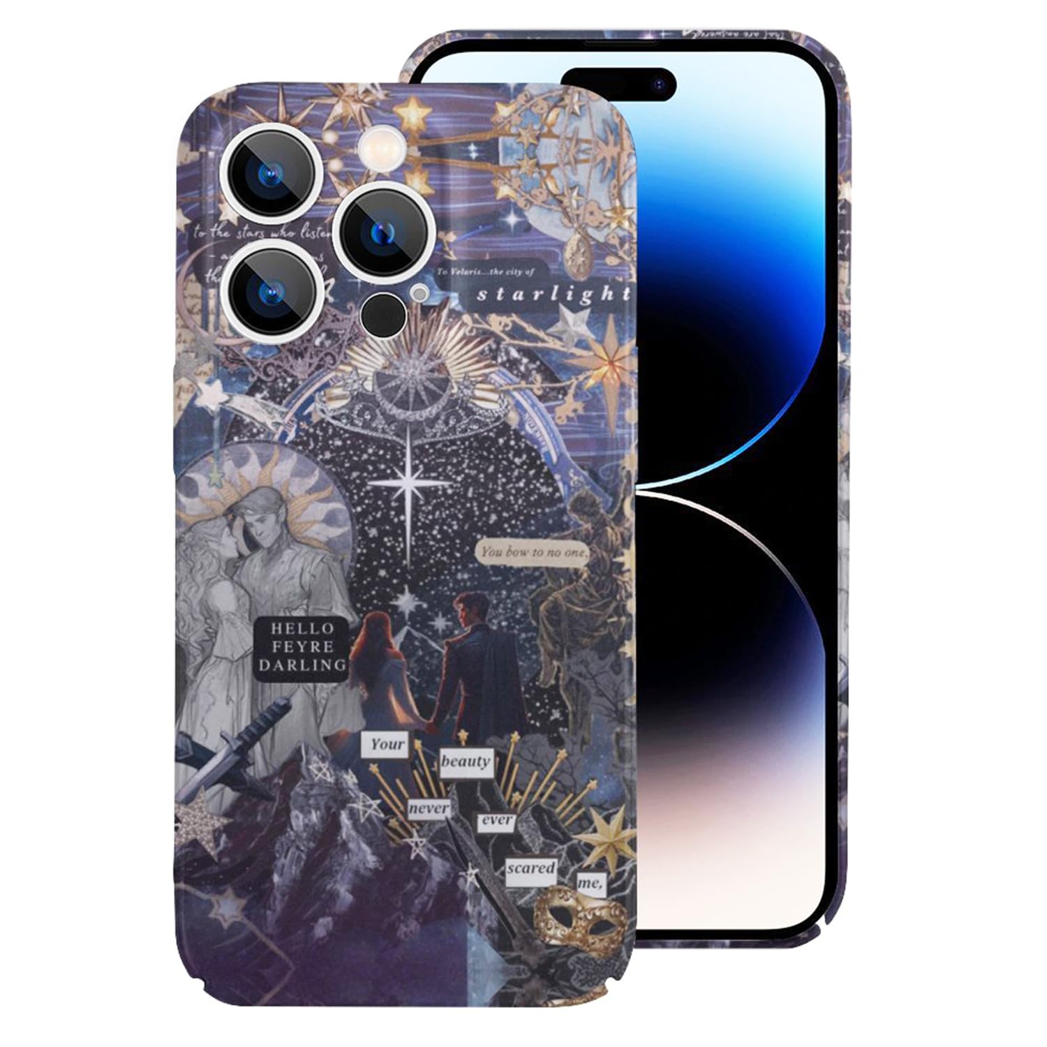 Acotar Merch Phone Case Cover for iPhone 14 Pro Max City of Starlight Feyre  Darling Bookish Inspired Protective Case Stuff Accessories Merchandise