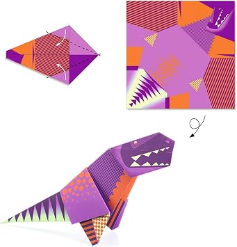 DJECO Dinosaur Origami Paper Craft Kit
